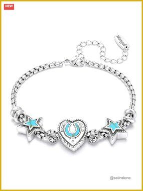 Sliding Charm Bracelet, Silver and 14K Gold Plated, Heart Charms